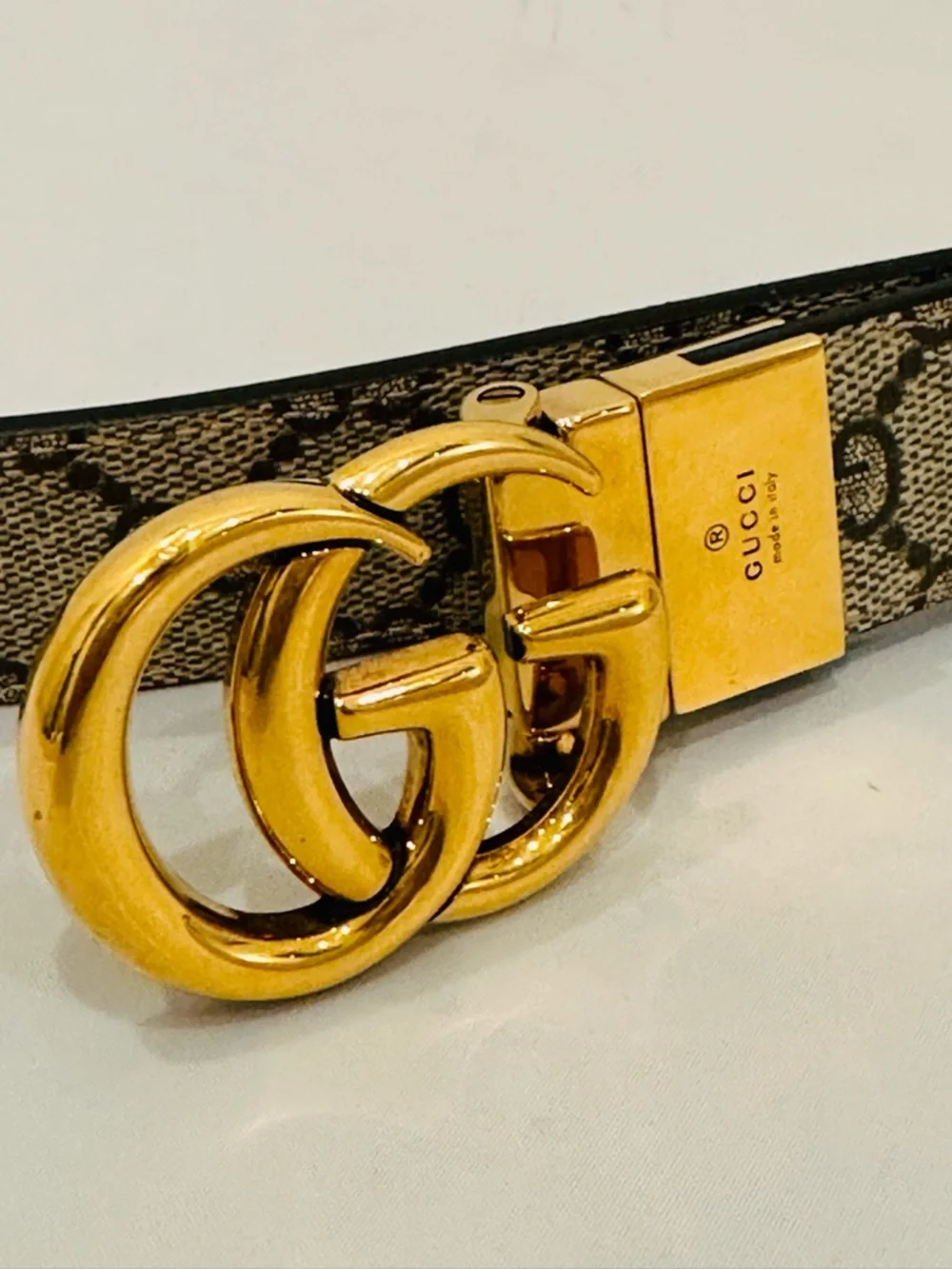 Gucci GG Monogram and Black Reversible Belt - Picture 2 of 4